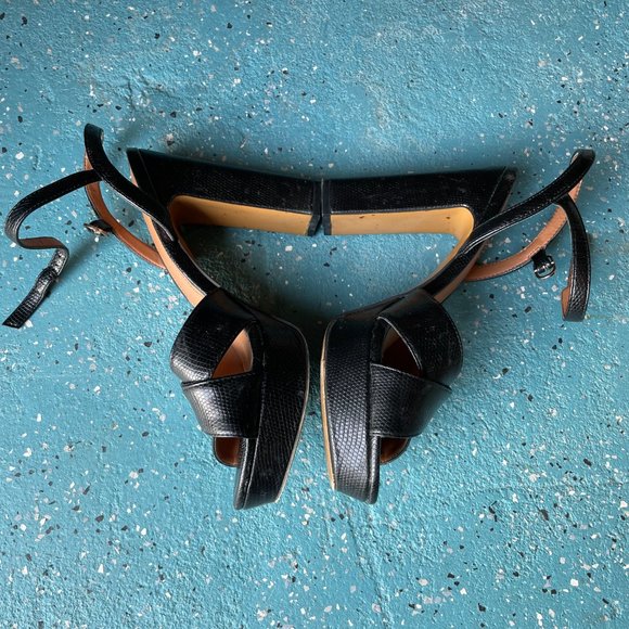 H&M Black Snake Skin Platform Heels - Picture 6 of 8